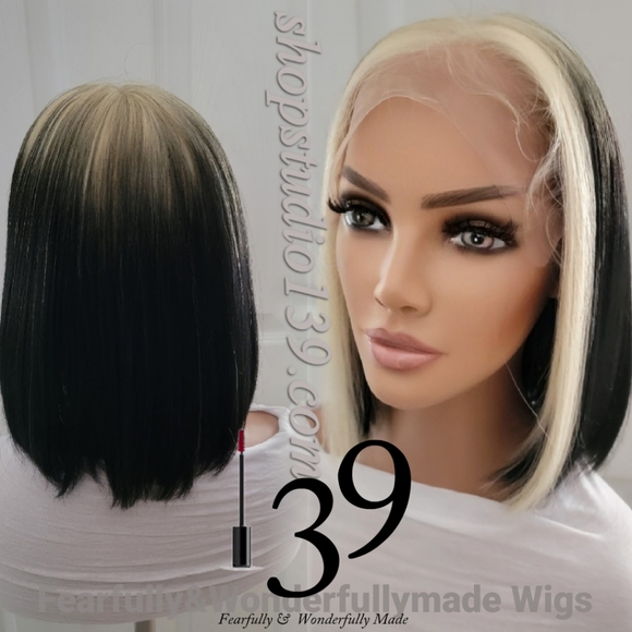 HD lace front blonde rooted bob wig - Picture 2 of 2